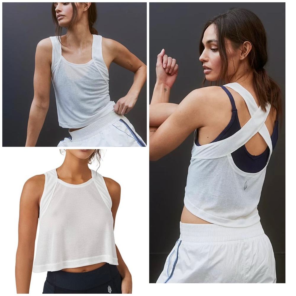 NWOT Free People Movement Keep Away Tank in white